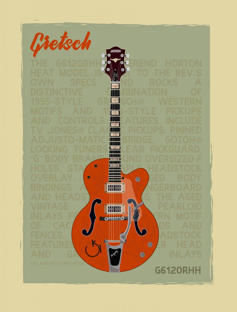 Gretsch G6120RHH Guitar illustration
